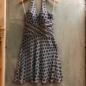 Sherrie Bloom & Pete CHETTA Vintage 50s Pin-up Silk Polka Dot Dress  Size 6